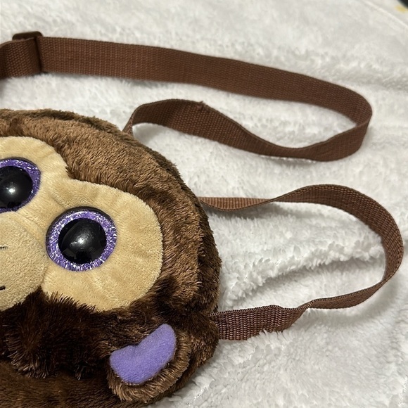 TY Monkey “Coconut” Kids Purse with Small Tear on Strap - Picture 4 of 5